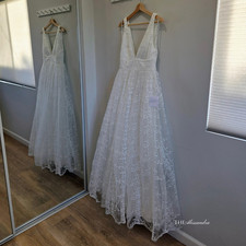 Lulus Sweetest Beloved Mesh Embroidered Maxi Dress Medium New With Tags MSRP 218