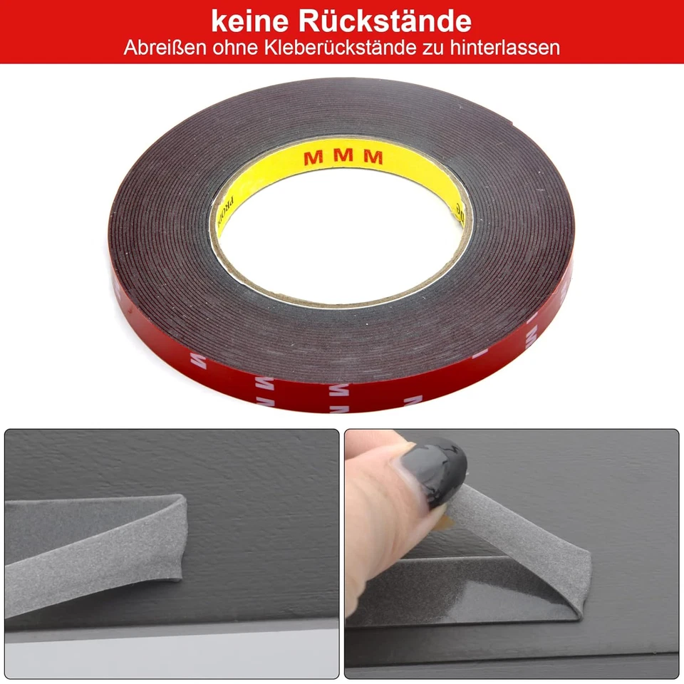 Nastro Biadesivo 3M Extra Forte, Nastro Di Montaggio, Impermeabile, Resistente A - Immagine 3 di 4