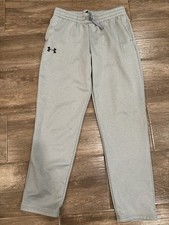 Under Armour Youth XL Gray Loose Fit Joggers Coldgear EUC