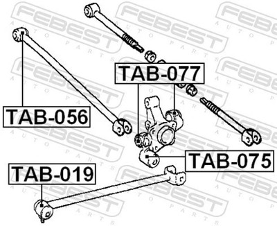 For FEBEST TAB-056 REAR CROSS BAR SILENT BLOCK TOYOTA AVENSIS A