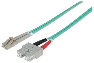 Fiber Optic Patch Cable Multi- Mode Lc/Sc 50/125 Om3 2M Aqua NEU