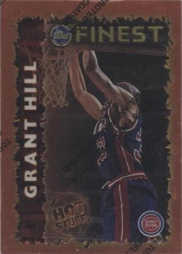その他 99 Finest Refractor Grant Hill/Garnett 1995 Topps Finest Grant Hill Refractor #190 Blue Border Pistons