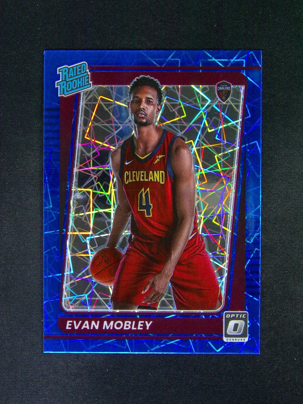 2021-22 Panini Donruss Optic Evan Mobley #175 RC Rated Rookie Blue Velocity