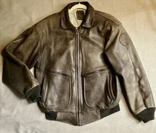 Hein Gericke Echt Leder Leather Bomber Jacket 42 Brown VTG Motorcycle 