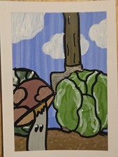 ACEO Original Mixed Media Painting Art Card, 2.5