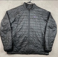Patagonia Nano Puff Ultralight Puffer Jacket Black Full Zip Men's Size XL