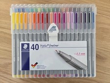 STAEDTLER 40 Triplus Fineliner Pens Art Colouring Markers Fine Liners Fineliners