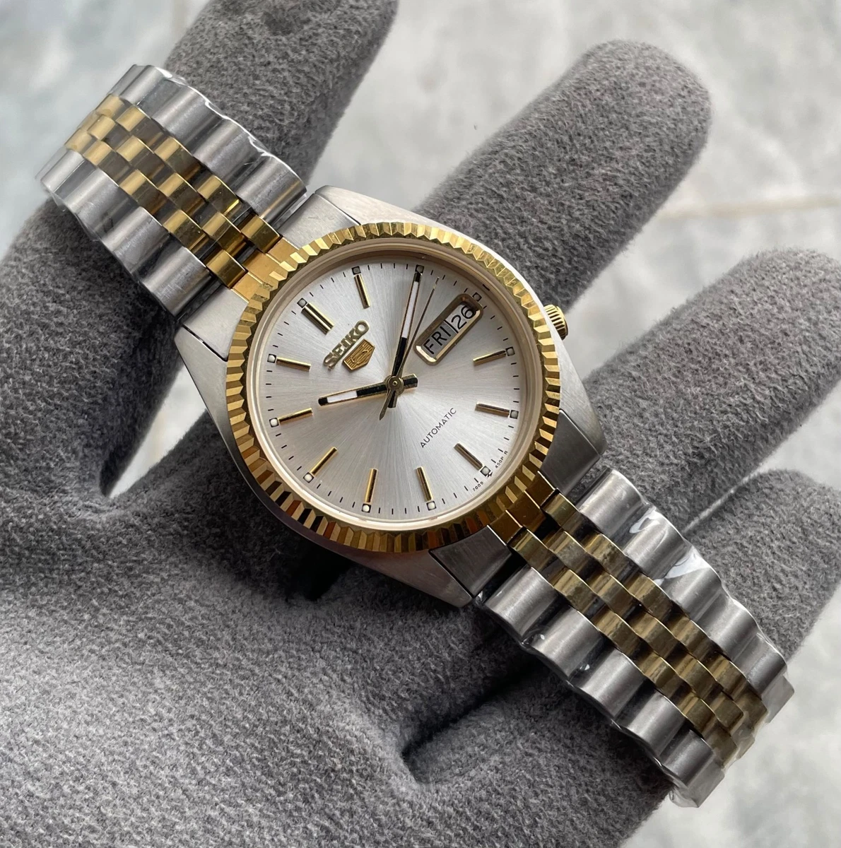 seiko 5 snxj90 datejust dress gold silver Analog Wristwatches Just Listed 2026 blck40