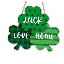 St. Patrick  s Day Decorations, Wooden St. Patrick  s Day Door Sign, Shamrock