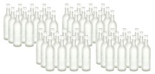 750 ml Frosted Glass Bordeaux Bottles, 4 Cases of 12 Bottles 48 Bottles