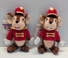 2 Dumbo Movie Disney Store Plush Timothy Mouse Bean Bag Plush 8" Vtg NWT