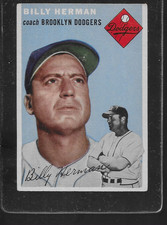 1954 TOPPS BASEBALL #  86 BILLY HERMAN NICE CARD
