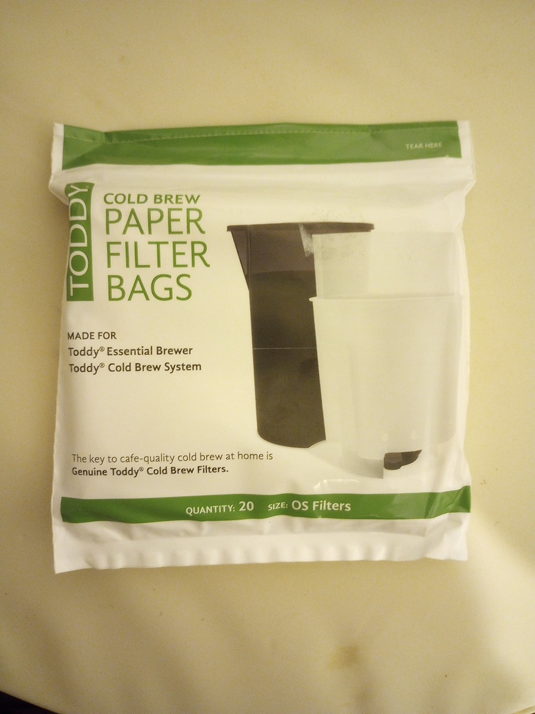 Toddy Cold Brew Coffee Paper Filter Bags 20-Pack, Essential Brewer Lot of 8