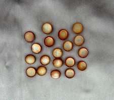 Vintage Lot of 19 Brown Pearl MOP 1/4" Diminutive Buttons #195