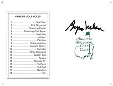 Signed Augusta National Golf Club Scorecard JSA Byron Nelson (2X Masters) SC04A
