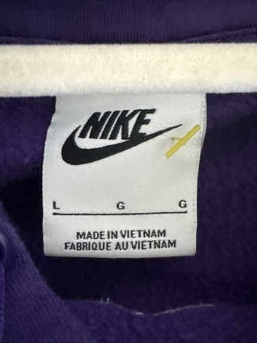 Felpa con cappuccio LSU Tigers Nike viola giallo taglia large - Foto 4 di 6