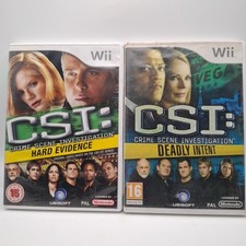 CSI Hard Evidence & Deadly Intent Bundle Nintendo Wii Video Game Manuals PAL