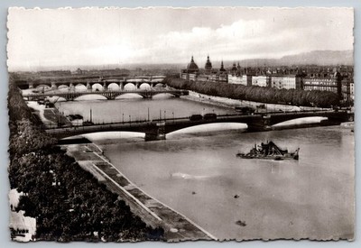 AK Lyon - Perspective des Ponts sur le Rhone