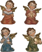 Schutzengel Engelchen 4Er Set Handbemalt 5 Cm Polyresin Dekofigur