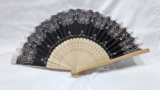 1920-1950 era Vintage Hand Fan from Asia Beautiful Excellent Condition