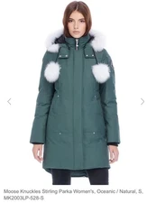 Moose Knuckles Stirling Parka Women's Turquoise XS