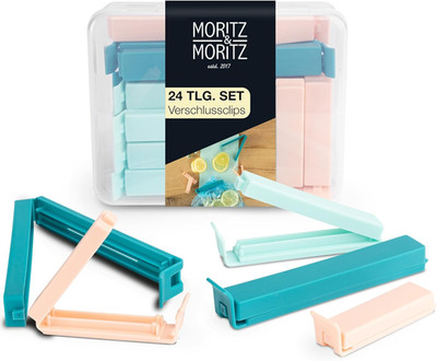 Moritz & Moritz 24 Verschlussclips   Inkl. Praktischer Box   Clips Für Tüten   T