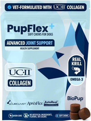 PupFlex+ Hip and Joint Supplement Dogs, Vet Created Soft Chews w/UC-II  Colla...