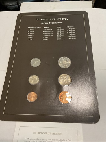 Coin Sets of All Nations St. Helena, Colony Of With Card 1984 - Picture 12 of 18