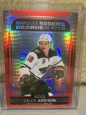 2021-22 O-Pee-Chee Platinum Marquee Rookies Calen Addison #209 Red Prism 067/199