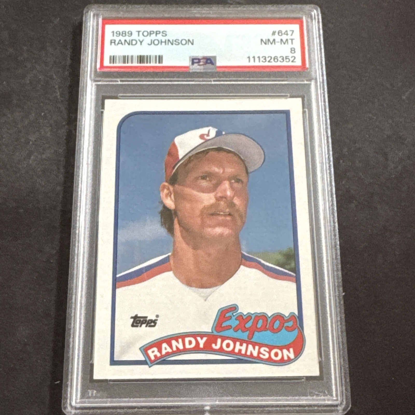 1989 Topps - Randy Johnson #647 Rookie Psa 8
