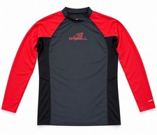 O Neill Long-Sleeve Rash Guard / Swim Shirt Red, Black, Gray Color Blocking 3XL