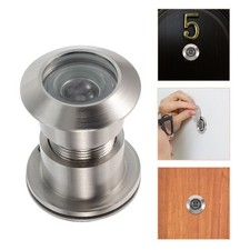 Home Door Peephole Replacement Silver Zinc Alloy Durable Viewer with Privacy