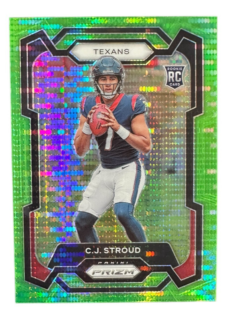 2023 Panini Prizm - Rookie C.J. Stroud #339 Neon Green Pulsar Prizm (RC)