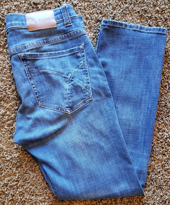 Seeded & Sewn Jeans Mens Sz 30 Nathan Slim Straight Leg L30 Blue Denim Stretch