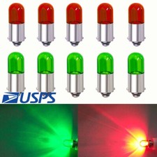 10Pcs 18V 53 Green  Red Bayonet LED Bulbs For Lionel MTH 153 Signals Lights