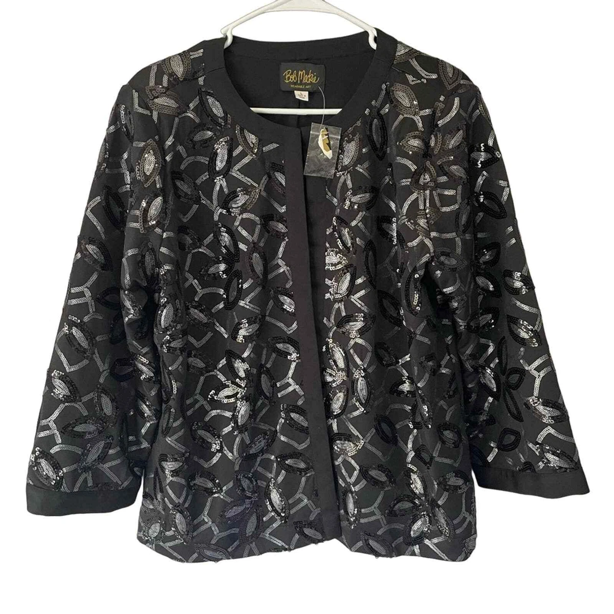 Bob mackie sequin best sale jacket