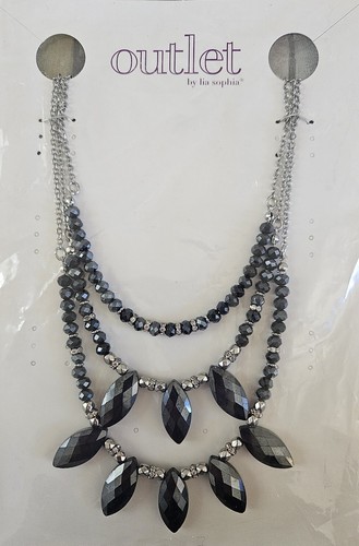 lia sophia * blue necklace * New on card * Rare/hard to find
