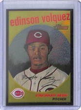 2008 Topps Heritage Black Refractor #C205 Edinson Volquez No 7 of 59
