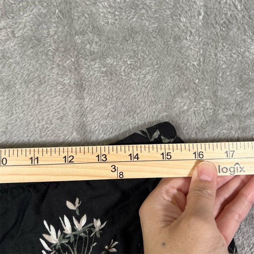 Brandy Melville Shorts Women's One Size Black Floral Drawstring Lounge Casual - Picture 5 of 8