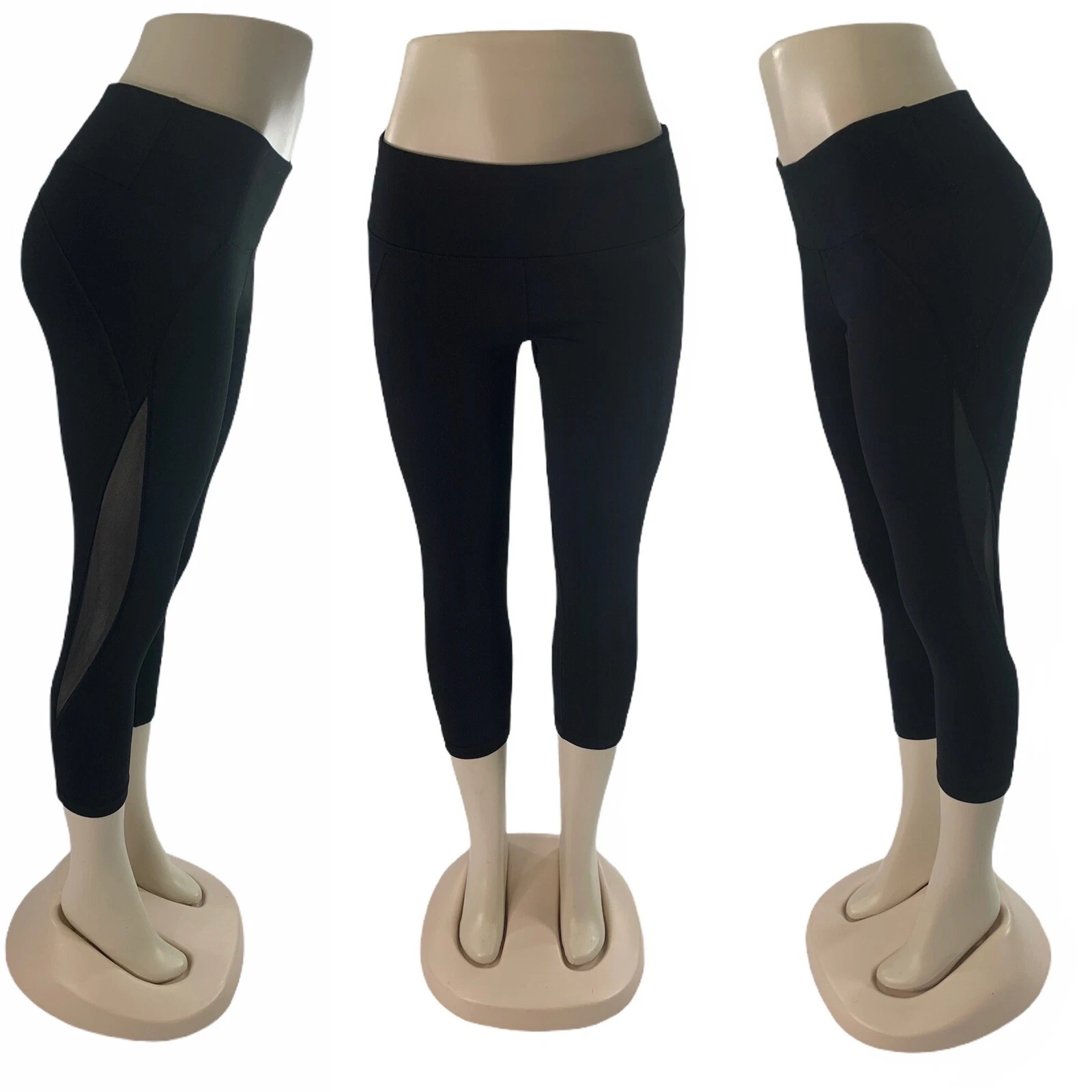 yogalicious mesh cutout cropped gym yoga leggings