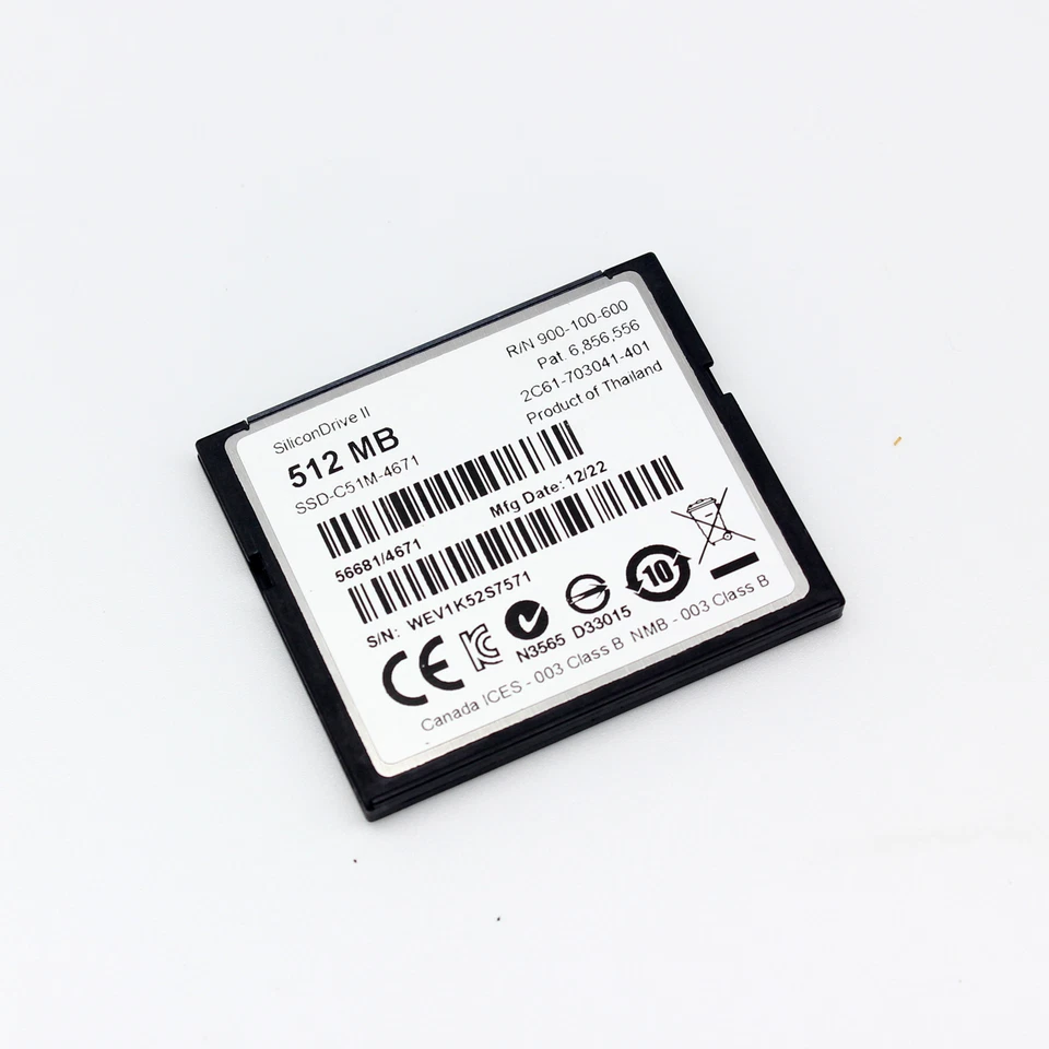 CISCO 512MB CF Card Industrial Grade CompactFlash 512MB Type I - Image 2 of 3