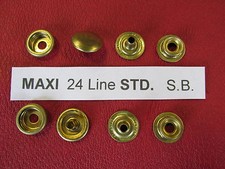 MAXI SNAP SOLID BRASS 24 LINE STD. LENGTH H.D. LEATHER / CANVAS SNAPS new USA