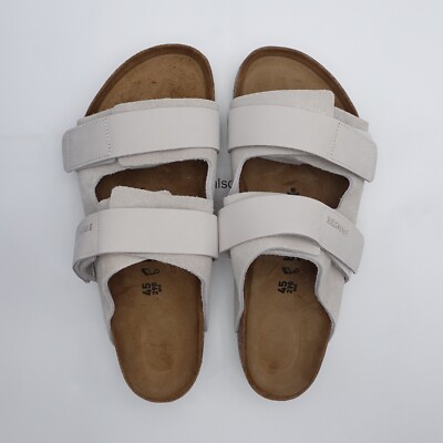 Birkenstock Uji Nubuck Suede Leather Sandal 1024800 White Size 12