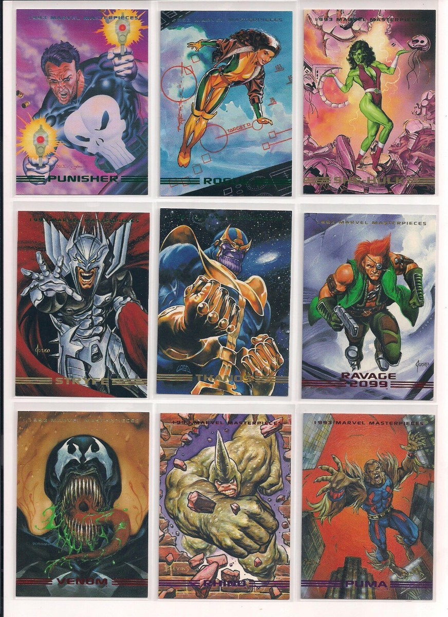 1993 Skybox Marvel Masterpieces Trading Cards / Pick / Choose From