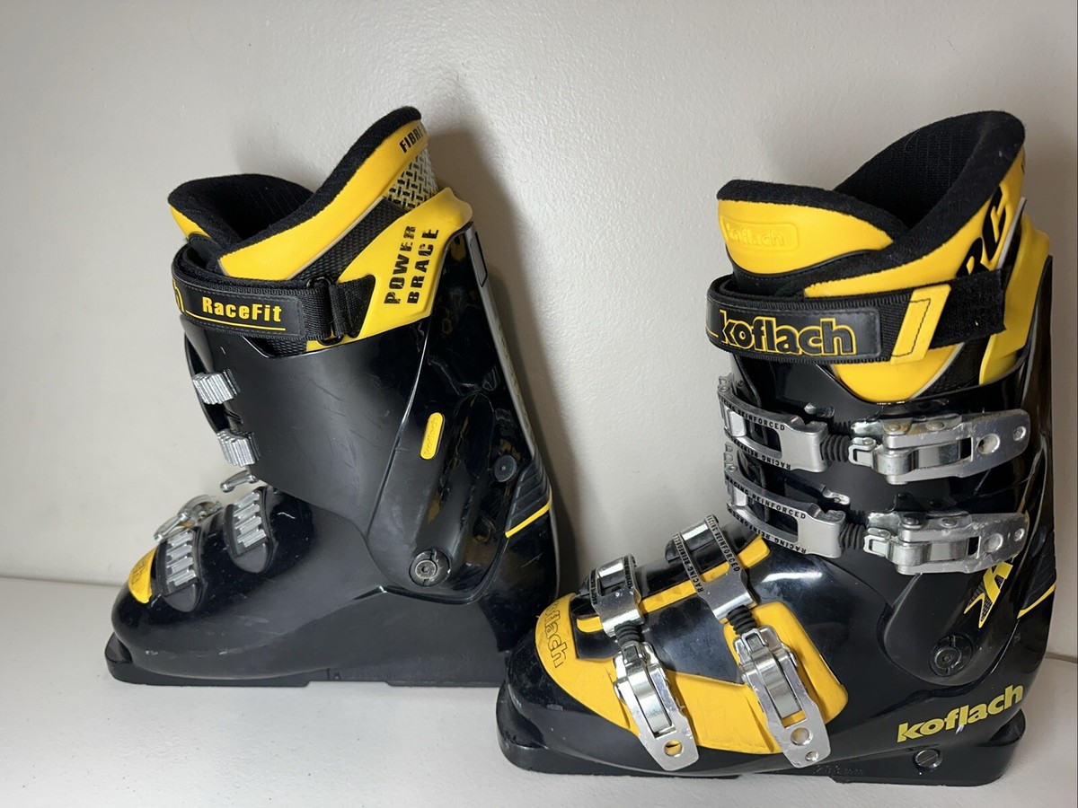koflach RC ski boots 293mm Black and Yellow Racing Size 25 | eBay