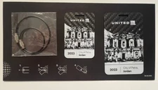 2023 UNITED AIRLINES GLOBAL SERVICES CARBON FIBER LUGGAGE TAG SET OF 2