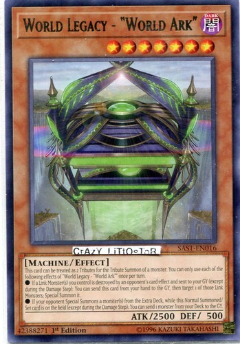 3 X YU-GI-OH WORLD LEGACY - "WORLD ARK" 1ST ED SILVER RARE MINT SAST-EN016 - 第 1/1 張圖片