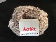 Lot of 10 Katia Astrakan 50g 75m Color Taupe 8 Dyelot: 16492A Made in Spain