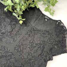 Torrid Short Sleeve Black Lace Evening Fit & Flare Dress size 2