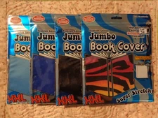 4 It's Academic Jumbo Premium Edition Solid Colors Book Covers Stretchy Lot #53